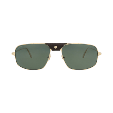 Cartier Aviator-Frame Metal Sunglasses — Gold – Green CT0193S 30007884 002