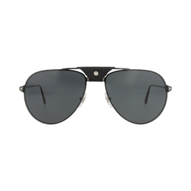 Cartier Aviator-Frame Metal Sunglasses — Black – Grey CT0166S 30006348 001