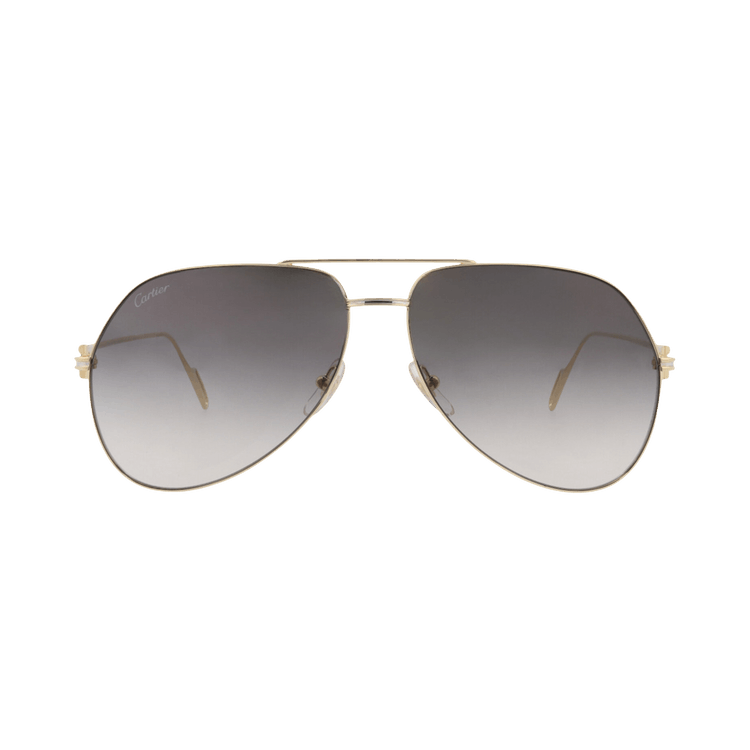 Cartier Aviator-Frame Metal Sunglasses — Gold
