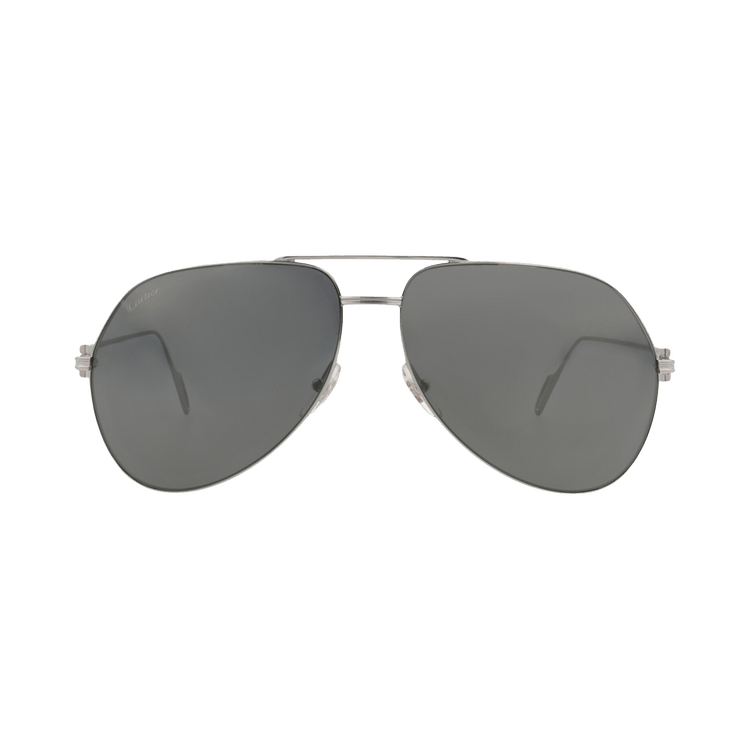 Cartier Aviator-Frame Metal Sunglasses — Silver