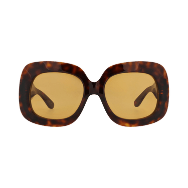Valentino Square-Frame Acetate Sunglasses — Brown – Orange 180C 59