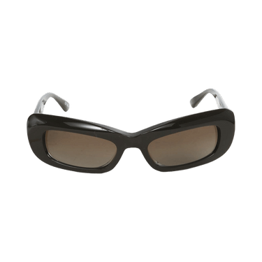 Balenciaga Diva Rectangle Sunglasses — Brown