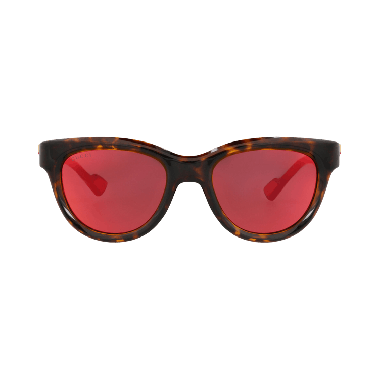 Gucci Round-Frame Injection Sunglasses — Brown – Havana Red GG1620S 30014934 002