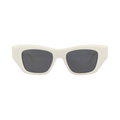 Alaïa Square-Frame Recycled Acetate Sunglasses — White – Grey AA0074S 30014552 004