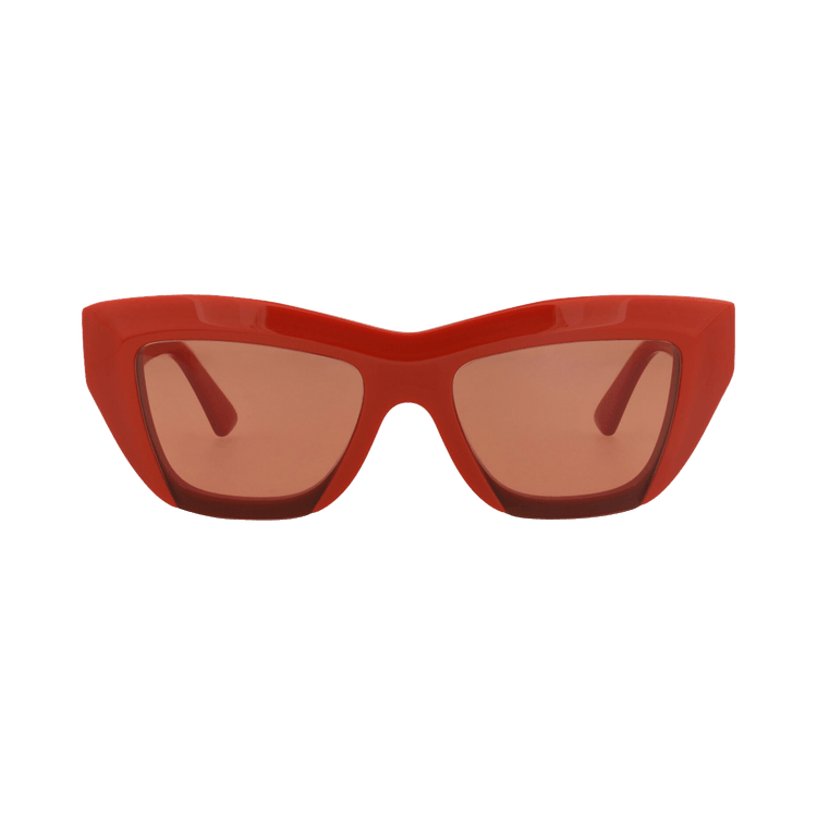 Bottega Veneta Cat Eye-Frame Recycled Acetate Sunglasses — Orange