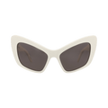 Balenciaga Cat Eye-Frame Recycled Acetate Sunglasses — White – Grey BB0293S 30014518 003