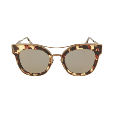 Bottega Veneta Cat Eye-Frame Metal Sunglasses — Copper