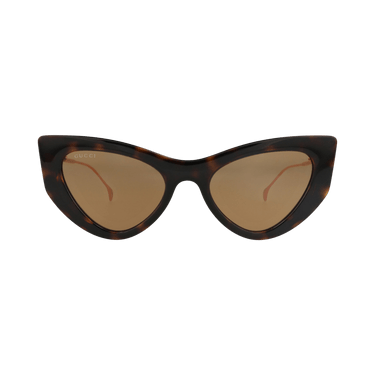 Gucci Cat Eye-Frame Injection Sunglasses — Brown – Havana Gold GG1565S 30014838 002