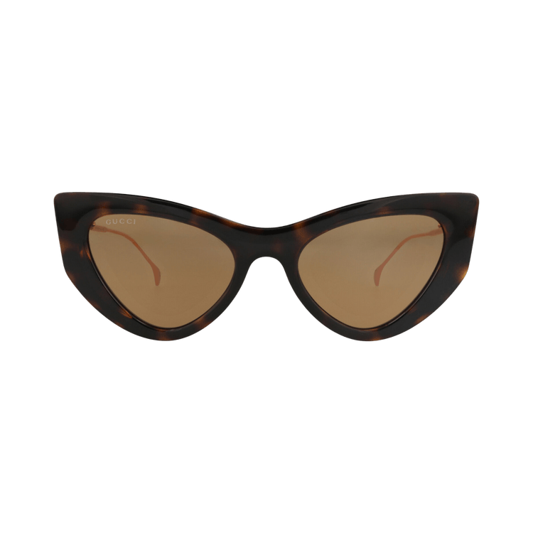 Gucci Cat Eye-Frame Injection Sunglasses — Brown – Havana Gold GG1565S 30014838 002