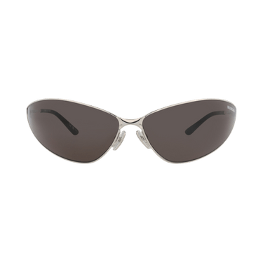 Balenciaga Shield-Frame Metal Sunglasses — Silver – Grey BB0315S 30014768 004