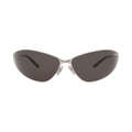 Balenciaga Shield-Frame Metal Sunglasses — Silver – Grey BB0315S 30014768 004