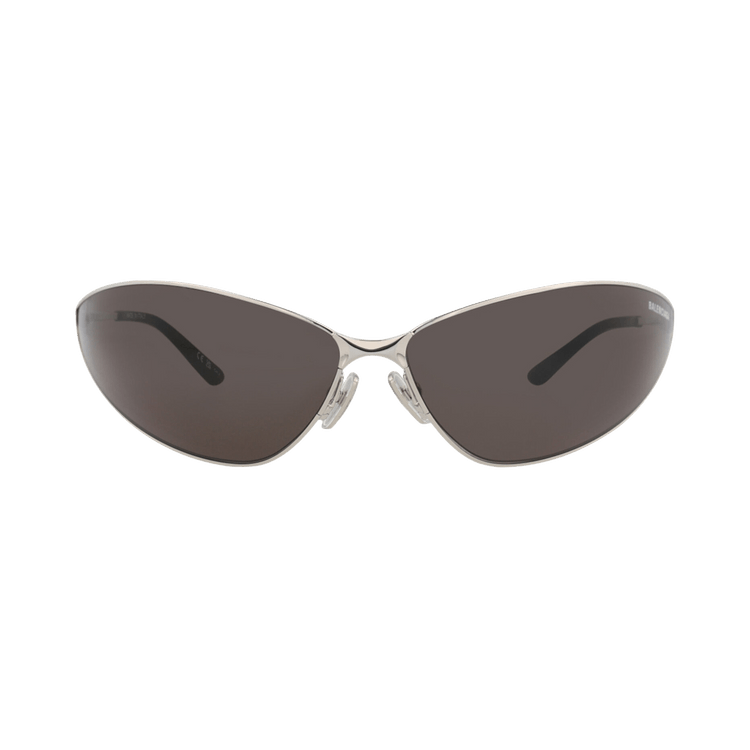 Balenciaga Shield-Frame Metal Sunglasses — Silver – Grey BB0315S 30014768 004