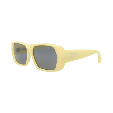 Alaïa Square-Frame Recycled Acetate Sunglasses — Yellow
