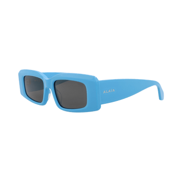 Alaïa Square-Frame Recycled Acetate Sunglasses — Blue – Light Grey AA0078S 30015130