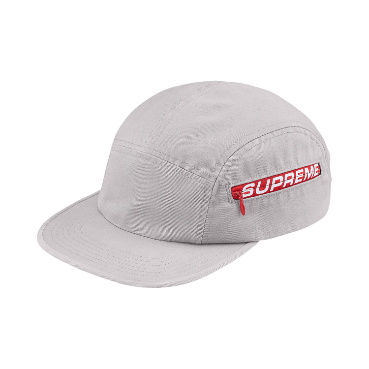 Supreme Side Zip Camp Cap 'Grey'