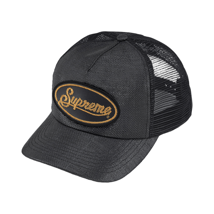 Supreme Raffia Mesh Back 5-Panel 'Black'