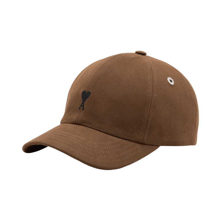 Ami Quota Black De Coeur Embroidery Cap 'Marron Chocolat'