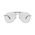 Gucci Aviator-Frame Metal Sunglasses — Silver – Transparent GG1220S 30013416 006