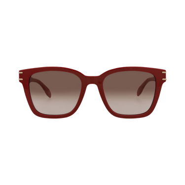 Alexander McQueen Cat Eye-Frame Recycled Acetate Sunglasses — Red – Burgundy Brown AM0399SA 3001433
