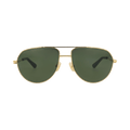 Bottega Veneta Aviator-Frame Metal Sunglasses — Gold