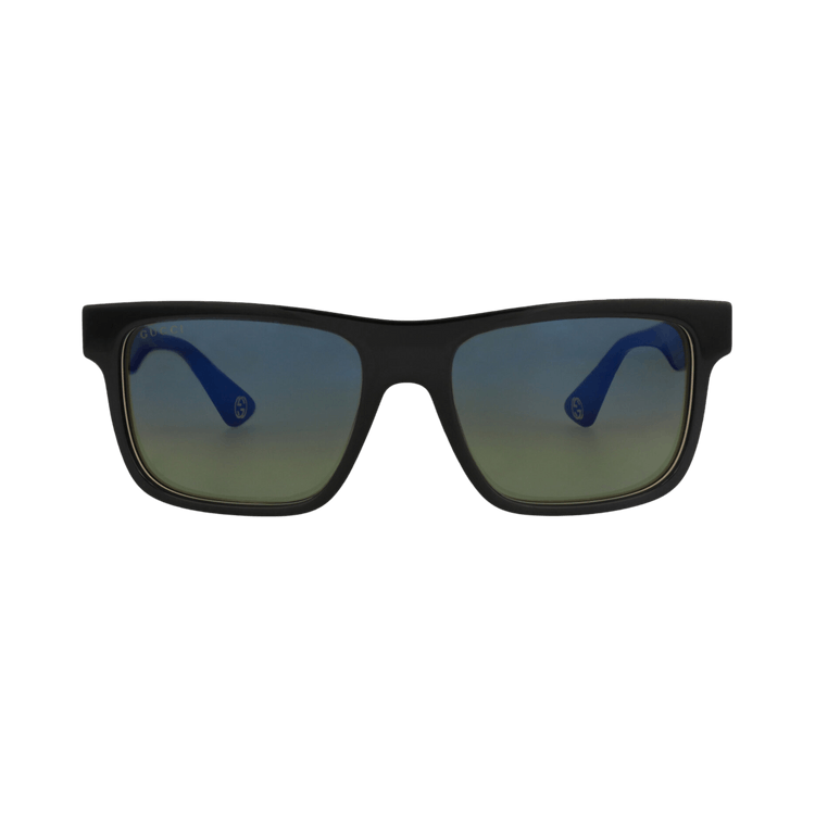 Gucci Square-Frame Recycled Acetate Sunglasses — Black – Blue GG1618S 30014938 003