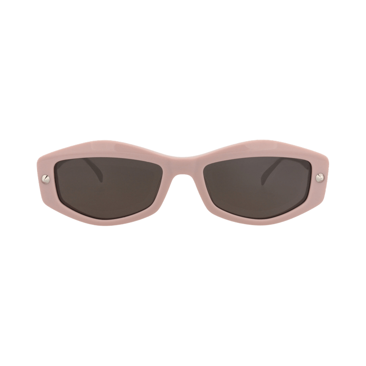 Alexander McQueen Square-Frame Recycled Acetate Sunglasses — Pink