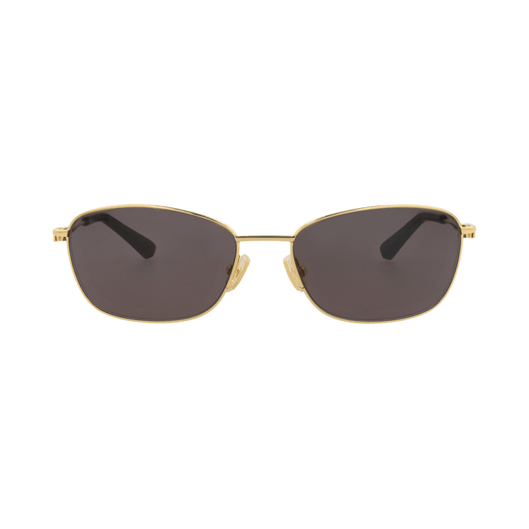 Bottega Veneta Square-Frame Metal Sunglasses — Gold – Grey BV1300S 30015211 001