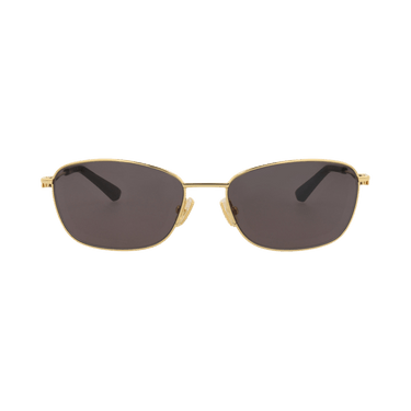 Bottega Veneta Square-Frame Metal Sunglasses — Gold – Grey BV1300S 30015211 001
