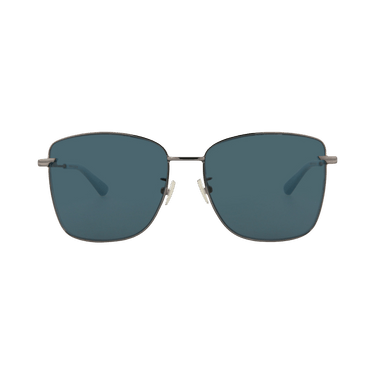 Bottega Veneta Square-Frame Metal Sunglasses — Silver – Ruthenium Blue BV1237S 30014290 004