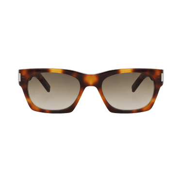 Saint Laurent Square-Frame Recycled Acetate Sunglasses — Brown – Havana SL402 30009329 019