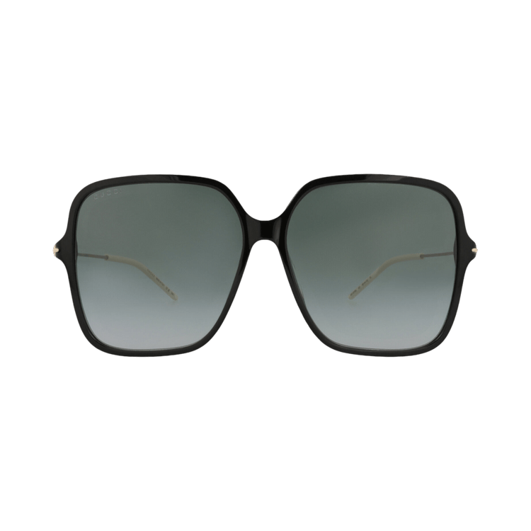 Gucci Square-Frame Recycled Acetate Sunglasses — Black – Gold Grey GG1267SA 30013950 001