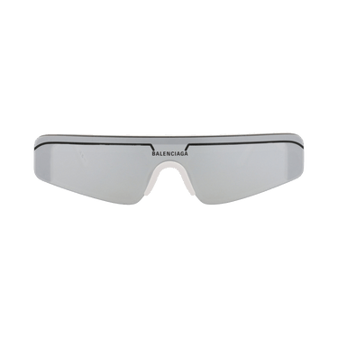 Balenciaga Shield-Frame Acetate Sunglasses — White