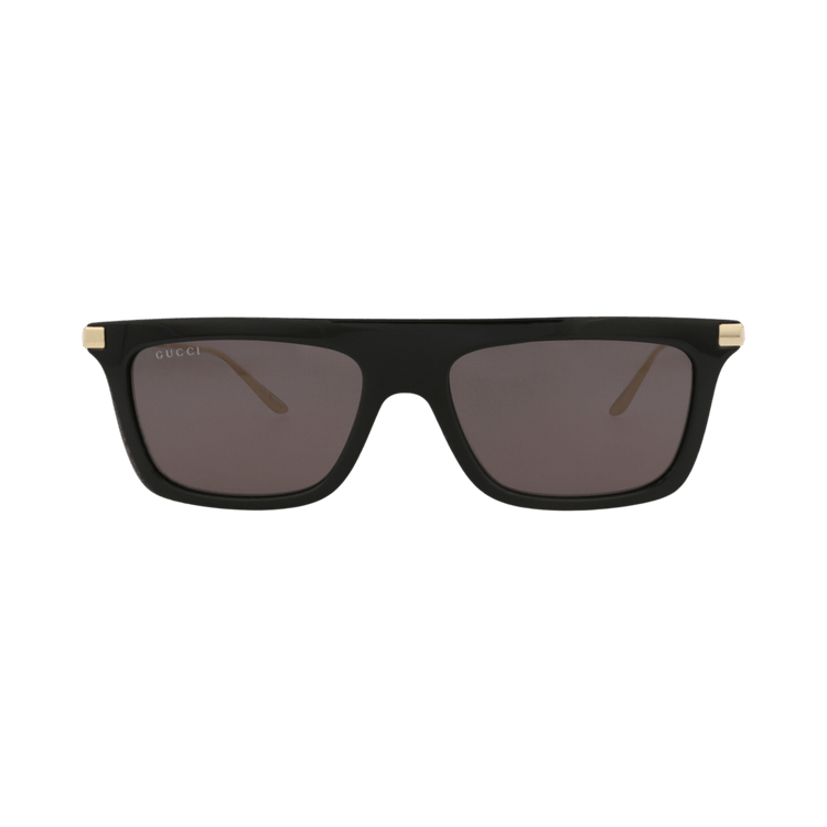 Gucci Square-Frame Recycled Acetate Sunglasses — Black – Gold Grey GG1437S 30014438 001