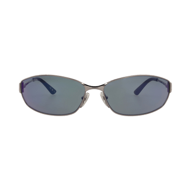 Balenciaga Square-Frame Metal Sunglasses — Silver – Ruthenium Violet BB0336S 30014924 002