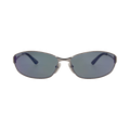 Balenciaga Square-Frame Metal Sunglasses — Silver – Ruthenium Violet BB0336S 30014924 002