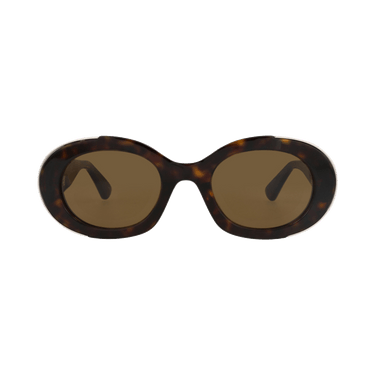 Alexander McQueen Round-Frame Recycled Acetate Sunglasses — Brown
