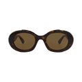 Alexander McQueen Round-Frame Recycled Acetate Sunglasses — Brown