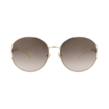 Gucci Round-Frame Metal Sunglasses — Gold – Brown GG1017SK 30011802 003