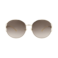 Gucci Round-Frame Metal Sunglasses — Gold – Brown GG1017SK 30011802 003