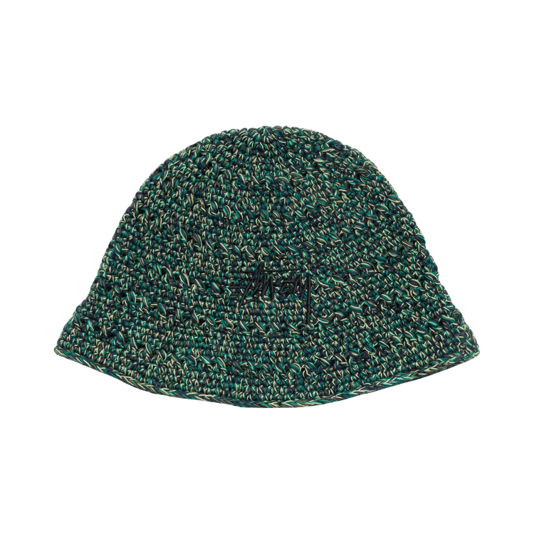 Stussy Hemp Stock Knit Bucket Hat 'Multi Green'
