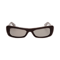 Linda Farrow x Jacquemus Capri Сroc-Effect Sunglasses — Brown