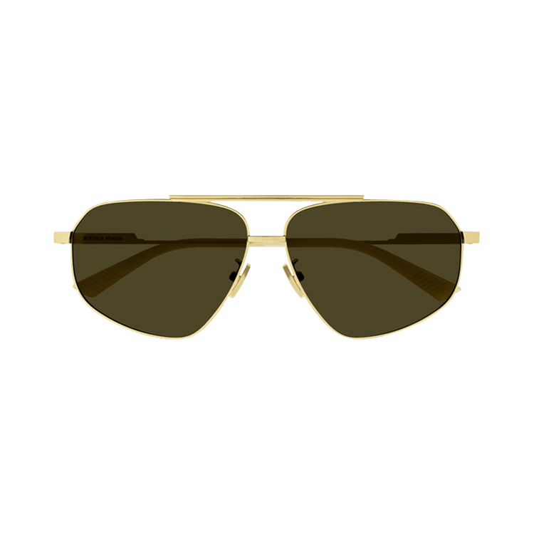 Bottega Veneta Aviator Sunglasses — Gold – BV1194S 002