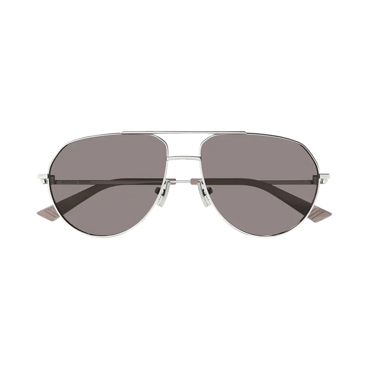 Bottega Veneta Aviator Sunglasses — Silver