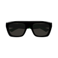 Bottega Veneta Rectangle Sunglasses — Black