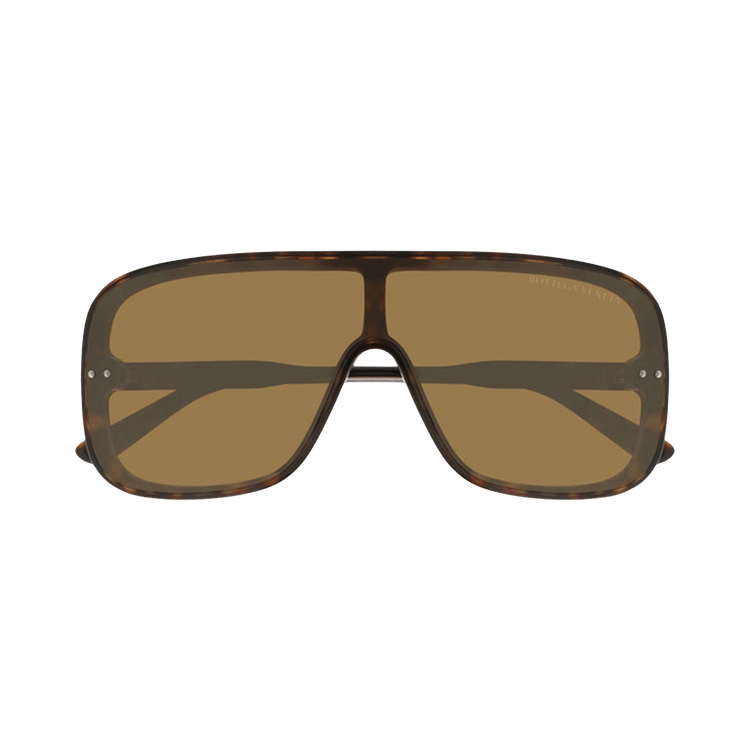 Bottega Veneta Shield Sunglasses — Brown
