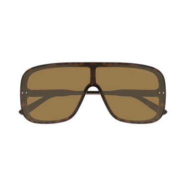 Bottega Veneta Shield Sunglasses — Brown