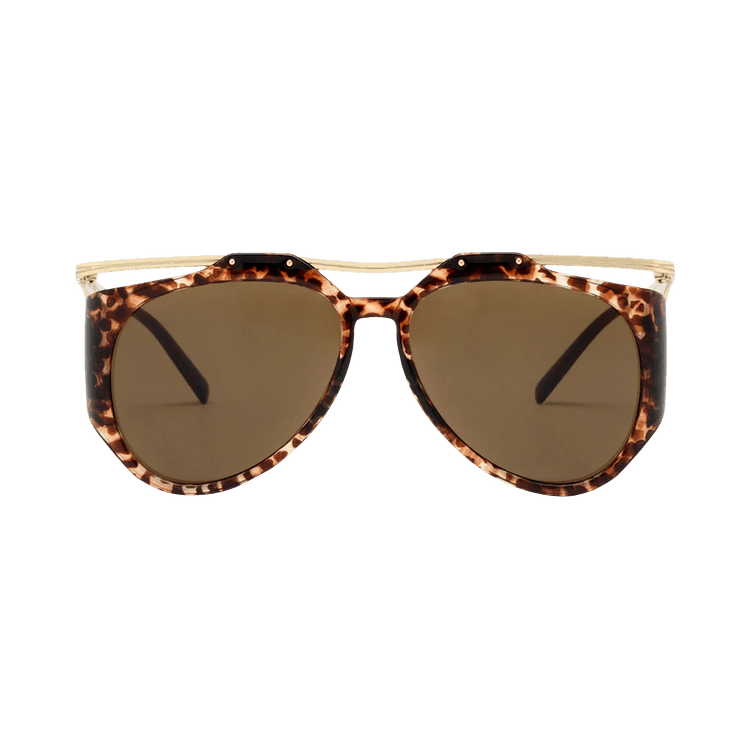 Saint Laurent Amelia Aviator Sunglasses — Brown