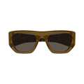 Saint Laurent Square Sunglasses — Brown – 740 002