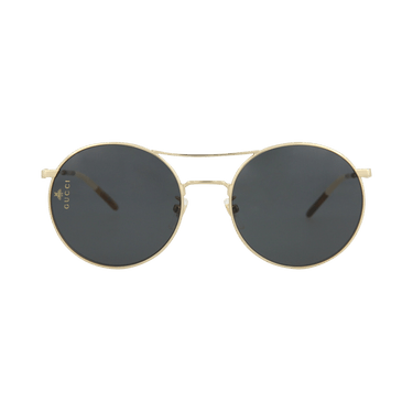 Gucci Round-Frame Metal Sunglasses — Gold – Grey GG0680S 30008569 001