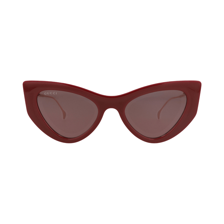 Gucci Cat Eye-Frame Injection Sunglasses — Red – Burgundy Gold Violet GG1565S 30014838 004